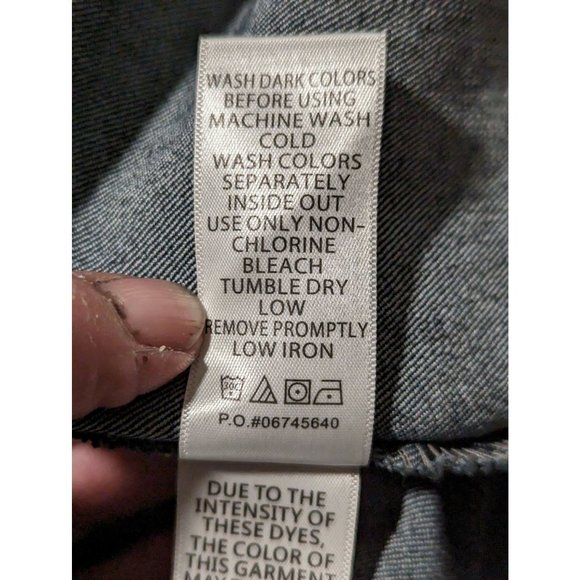 Jessica London Denim Modest Sleeveless Jumper Dress Embroidered Flowers sz 18W - Picture 5 of 6